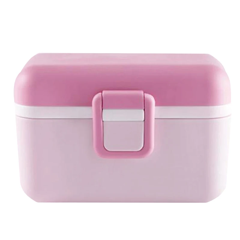 Портативный дозатор молочной смеси для хранения молока, контейнер для хранения еды, коробка для кормления детей, коробка для еды PP - Цвет: pink