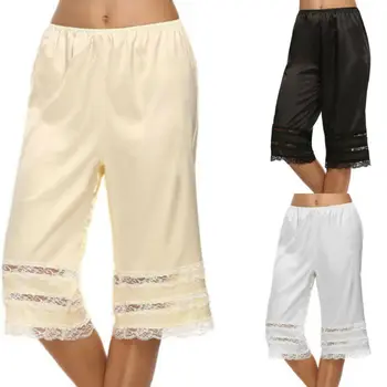 

2019 Brand New Style Women Lace Safety Short Under Briefs Shorts Lady Slips Ice Sil Home Sleep Bottoms