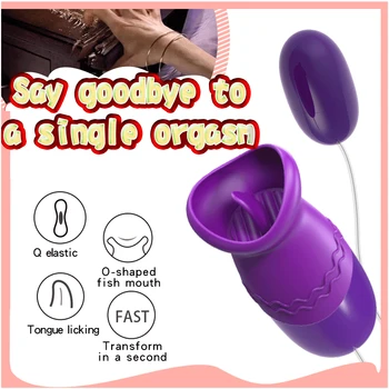 Multi-speed Tongue Oral Licking Vibrator USB Vibrating Egg G-spot Vagina Massage Clitoris Stimulator Sex Toys for Women Sex Shop 2