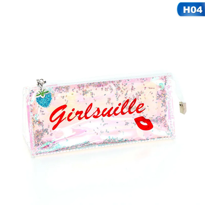 1Pcs Kawaii Pencil Case Cartoon laser Gift Estuches School Pencil Box Pencilcase School Supplies Stationery
