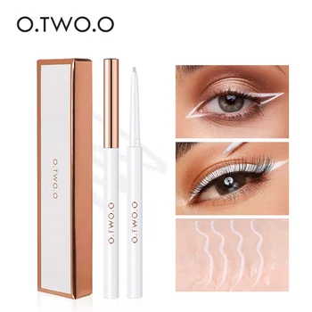 O.TW O.O 아이 라이너 젤 펜슬 아이 라이너 펜 4 색 1.0MM 울트라 파인 스무스 방수 화이트 브라운 아이 라이너 펜 메이크업 눈