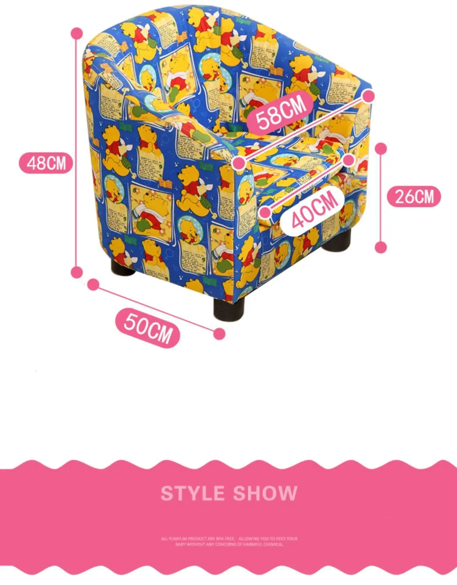 Маленький диван Cameretta Bimbi Kindersofa для отдыха в спальню, кресло принцессы, детское Спальное кресло, детский диван