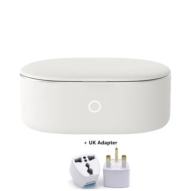 Add UK Adapter Новая Xiaomi ультразвуковая машина для чистки 45000 Гц высокочастотная вибрация очиститель очков для ювелирных изделий 360 ° машина для чистки - Цвет: Add UK Adapter