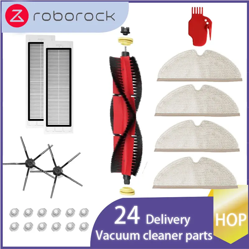 For Xiaomi Roborock S5 Max S6 S50 S51 S55 Vacuum Cleaner Part Accessories HEPA Filter + Side Brush + Main Brush + Mop Cloths