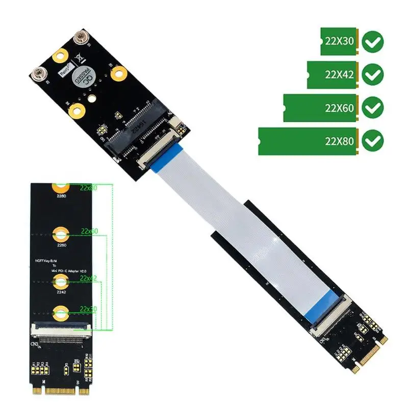 M.2 NGFF ключ B+ M к Мини PCI-E WiFi сетевой адаптер для WiFi Bluetooth карты
