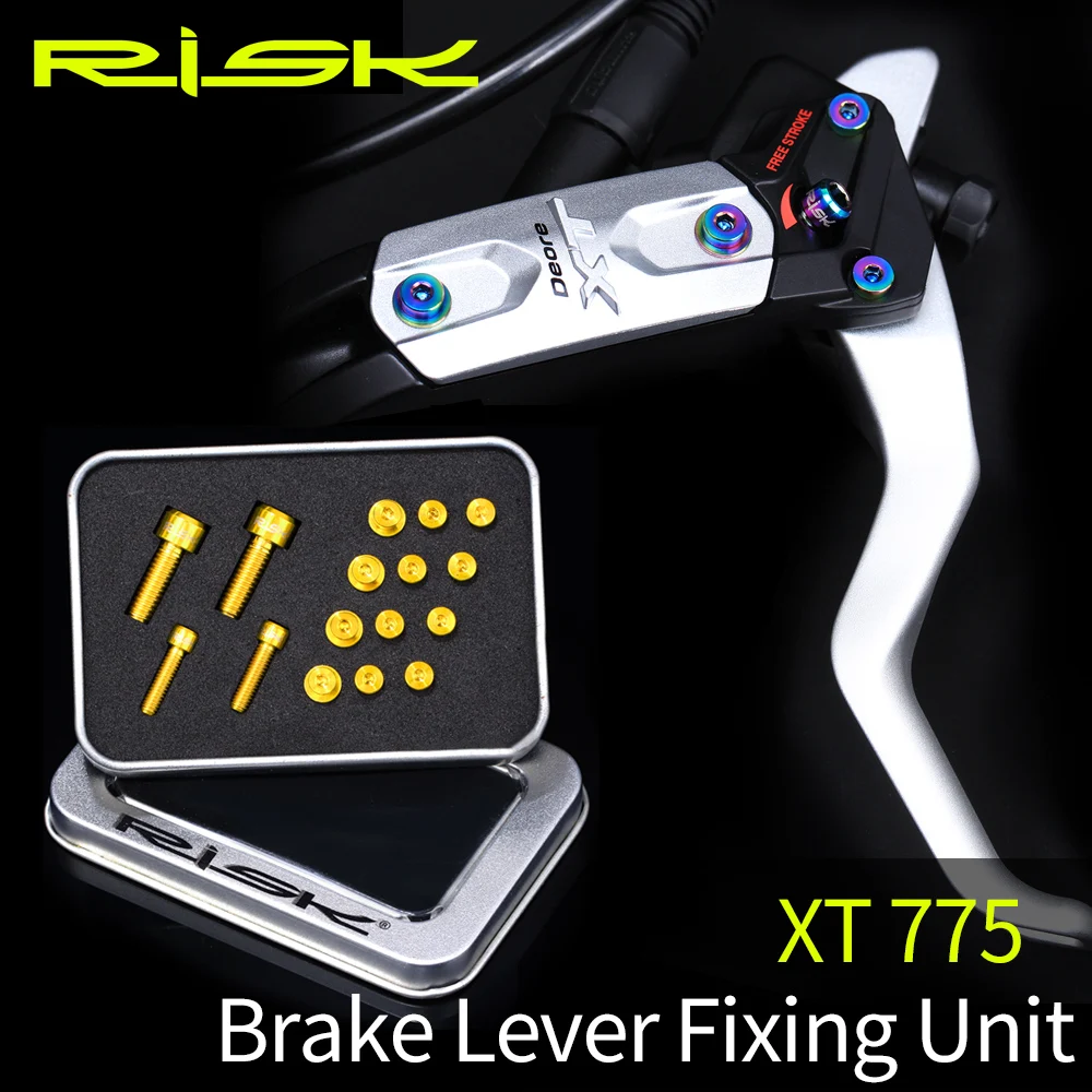 RISK 20 шт./компл. Винт С Титановым болтом для Shimano XT775 Гидравлический дисковый тормоз горная ручка велосипедного тормоза масляный цилиндр Крышка Болт Набор