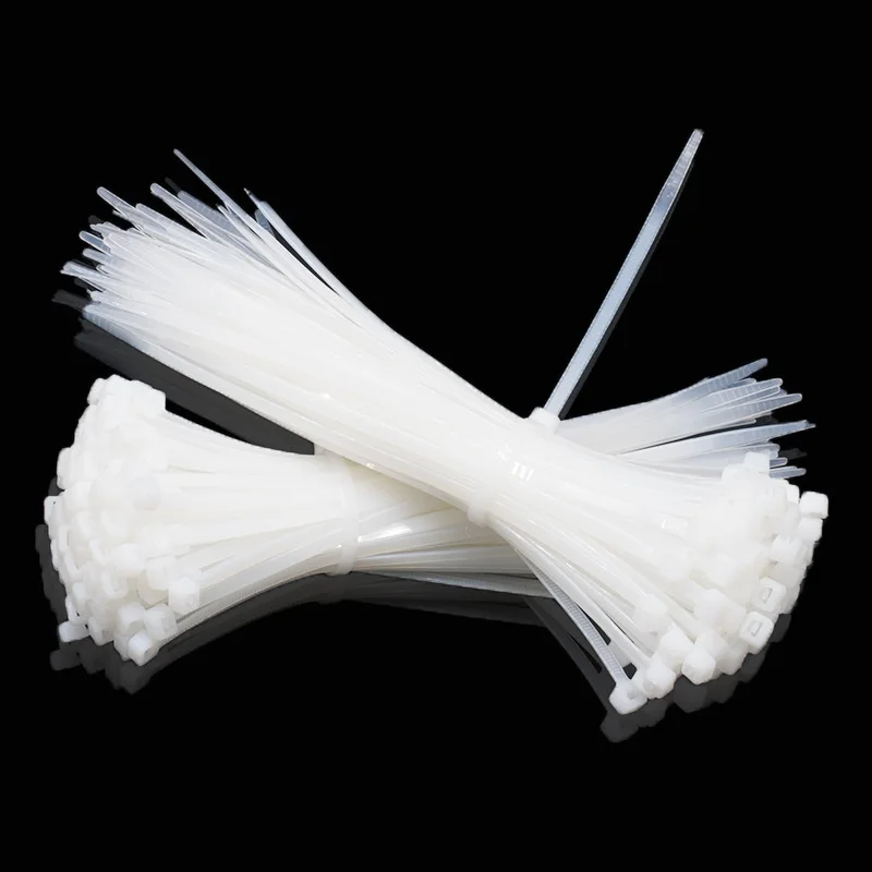 Self-locking Plastic Nylon Tie 100 PCS Black 5X300 cable Tie Fastening Ring 3X200 Cable Zip Wraps Strap Nylon Cable Set cable ties nylon cable ties cable tie nylon zip ties