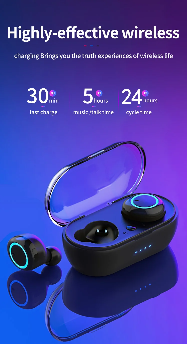 D10 TWS отпечатков пальцев сенсорные Bluetooth Наушники Hi-Fi стерео беспроводные наушники с шумоподавлением игровые гарнитуры с микрофонами