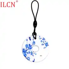 S50 1K 13,56 Mhz UID сменный перезаписываемый NFC клей водонепроницаемый синий цветок Брелоки Брелок Близость RFID IC карта 1 шт