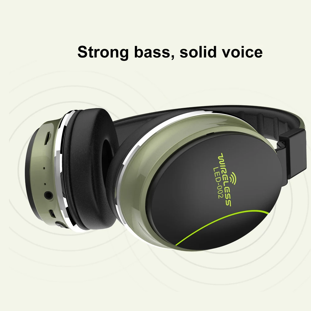 Светящаяся Bluetooth 5,0 гарнитура светодиодный светильник для дыхания Спортивная музыкальная Складная карточная гарнитура игровая гарнитура 7,1 канальная игровая гарнитура