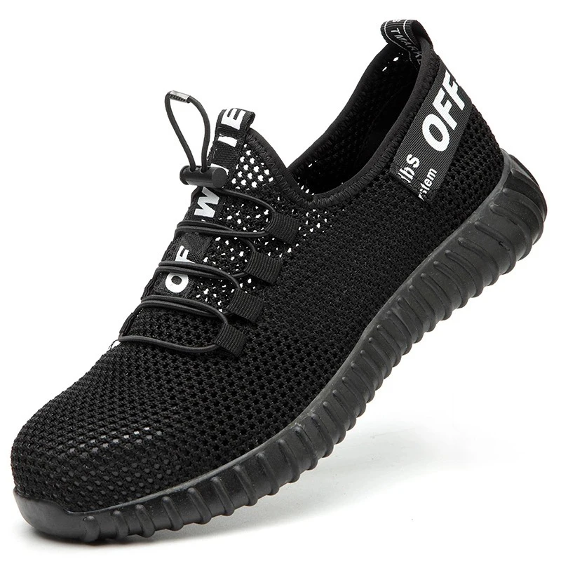 Zapatos de seguridad para hombre, zapatillas de trabajo de malla transpirable, antigolpes botas de seguridad, deportivas de trabajo para construcción, novedad de 2021