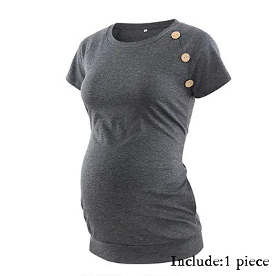 pic Комплект из 3 предметов; Одежда для беременных; Ropa Embarazada; футболка; топы; Футболка для беременных; повседневная одежда с оборками сбоку - Цвет: pic
