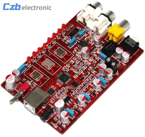 XMOS+ PCM5102+ TDA1308 USB Плата декодера стандарта USB DAC 384 кГц/32bit-R179 Прямая