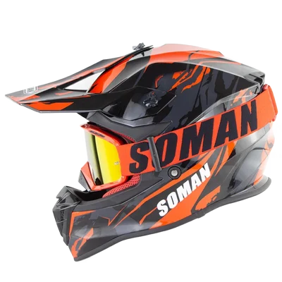 Мото rcycle шлем сертификации ECE MX Dirt шлем для кроссового велосипеда moto cross внедорожный шлем Мотокросс Capacetes moto Casco capacete - Цвет: Синий
