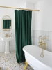 LIANGQI Thicken Coating velvet shower curtain soft Mildew proof tarpaulin bathroom waterproof partition curtains customizable ► Photo 1/6