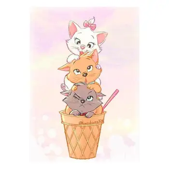 

Cartoon cat pattern 5D DIY full diamond cross stitch diamond mosaic home decoration