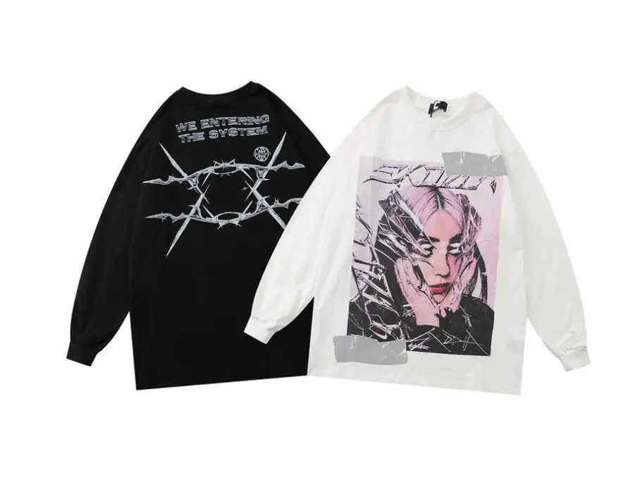

Round neck pullover loose long sleeve sweatshirts