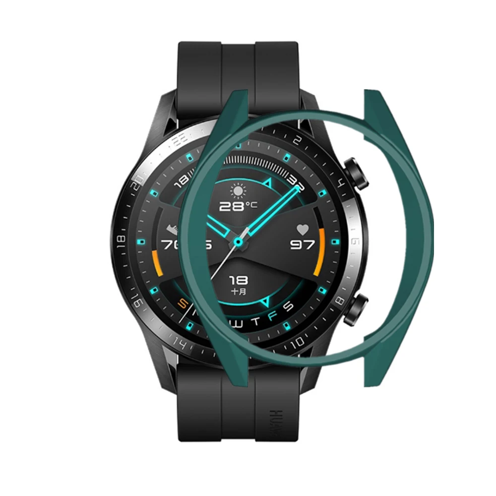 FIFATA ТПУ мягкий силиконовый защитный чехол для huawei Watch GT/GT 2 Смарт часы Замена чехол для часов для huawei GT/GT2 - Цвет: Green