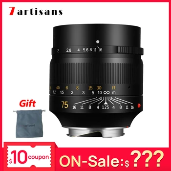 

7artisans 75mm F1.25 Lens Portrait Lente Fixed Fucus Camera Lens M-mount for Leica M-M M240 M3 M5 M6 M7 M8 M9 M9P M10