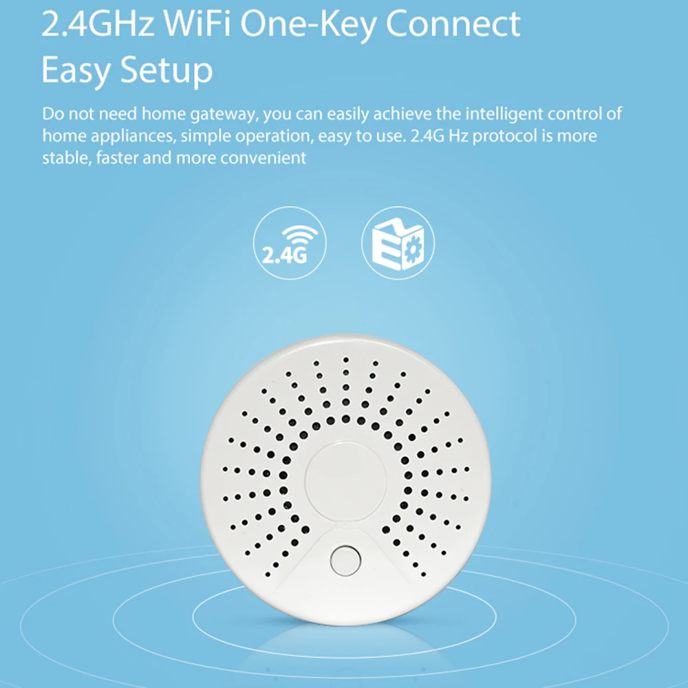 Смарт-WI-FI+ Приложение пожарный& Температура Сенсор Беспроводной дыма Температура детектор внутренней безопасности сигнализация Системы