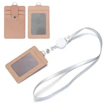 Лента-держатель для бейджей из искусственной кожи с выдвижным значком со шнурком держатель удостоверения личности школьные офисные принадлежности