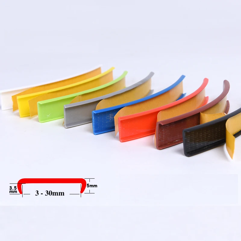 Adhesive U-molding Edge Banding Edgeband 9MM 12MM 14MM 15MM 16MM 18MM - 36MM White Beige Gray Black Red Blue Green Yellow Brown