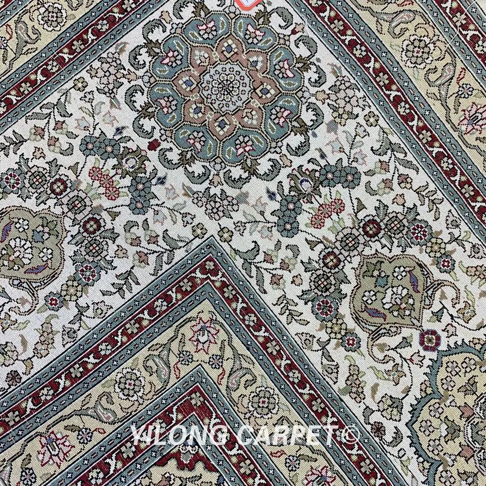 Yilong 8'x10' Silk персидские ручной работы Ковры четыре сезона сад сцены Кум Ковры (ywx013a8x10)