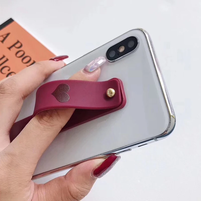  Universal Hand Band Halter Push-Pull Halterung Silikon Grip Stretch Stand Für iPhone U Typ Finger R