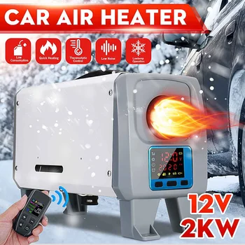 

Car Heater 2KW 12V Diesel Air Heater Fan New Black LCD switch+ remote control Integrated Machine For Van Boat Bus RV