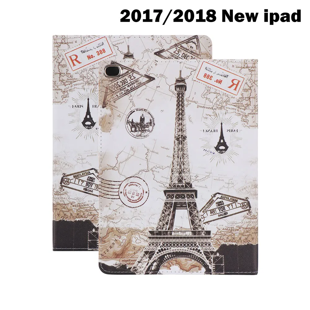 1 предмет смарт-чехол, защитный чехол для iPad2/3/4 iPad5/6 / iPad мягкая подошва задняя крышка из искусственной кожи чехол Авто Режим сна/Пробуждение - Цвет: 4-2017 2018 New iPad