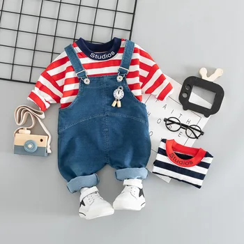 

Baby Boys Clothing Sets Newborn Cotton Causal Tops+bib Pants 2pcs Tracksuits For Bebe Girls Toddler Fashion Sports Suits Infant