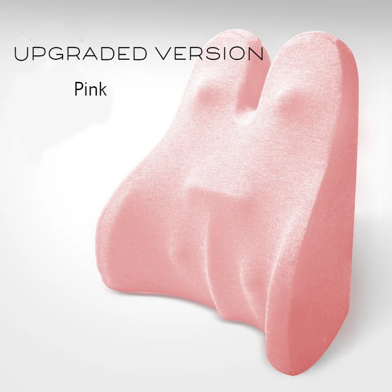 pink-2 Большой размер, комфортная подушка для поддержки спины стула, ортопедические массажный эффект для спинки, поясничная поясная подушка, подушка для сиденья стула - Цвет: pink-2