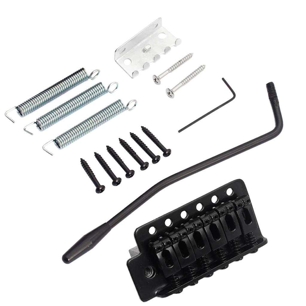 Left Handed Tremolo Bridge Black Electric Guitar Bridge Metal Replacement