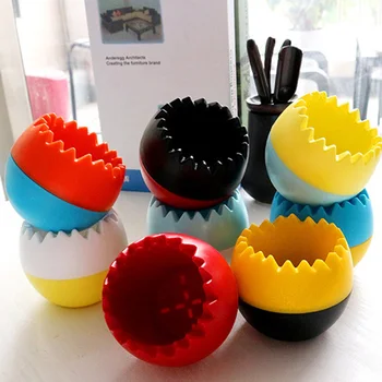 

Egg Shaped Colorful Mini Succulent Cactus Plastic Flower Pot Round QP2