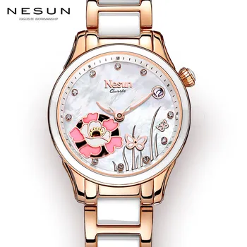 

NESUN Ladies Watch Fashion Luxury Brand Quartz Watch Ladies Sapphire Diamond Business Casual Waterproof Watches