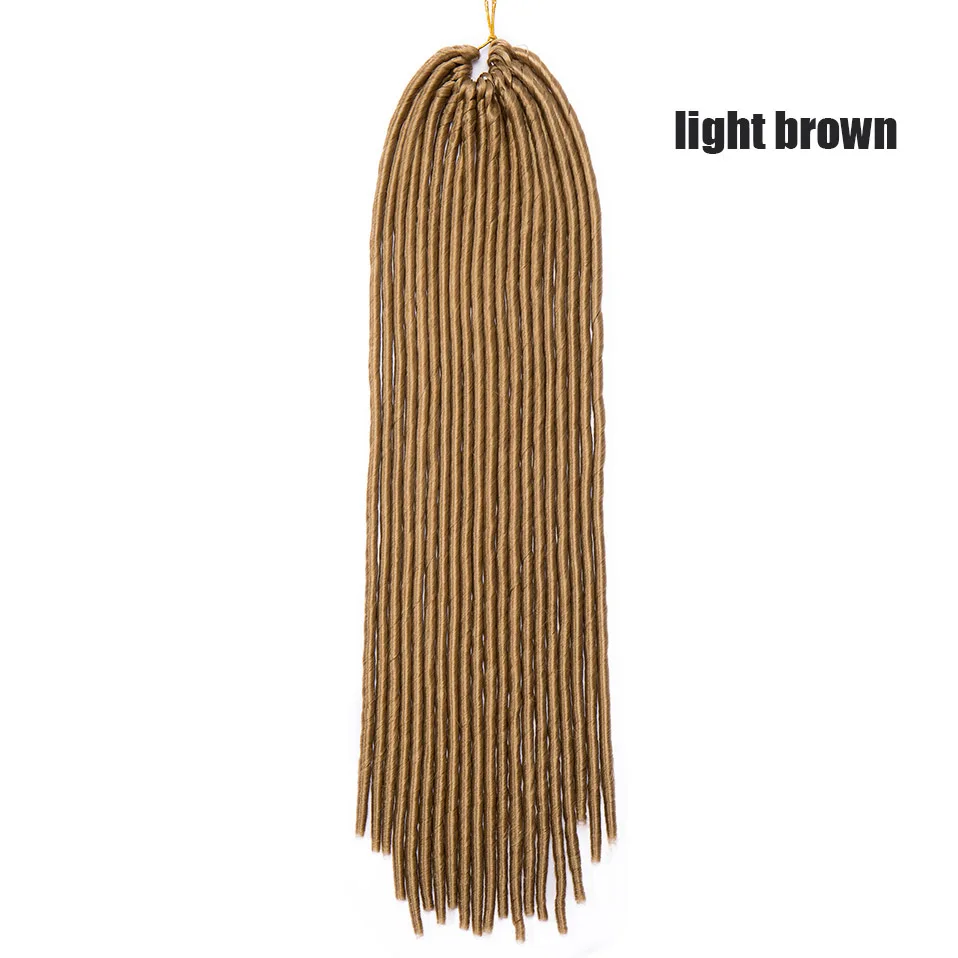 BENEHAIR, Омбре, вязанные крючком волосы, искусственные Локи, синтетические вязанные волосы для наращивания, богиня, косички, искусственные волосы для черных женщин - Цвет: light brown