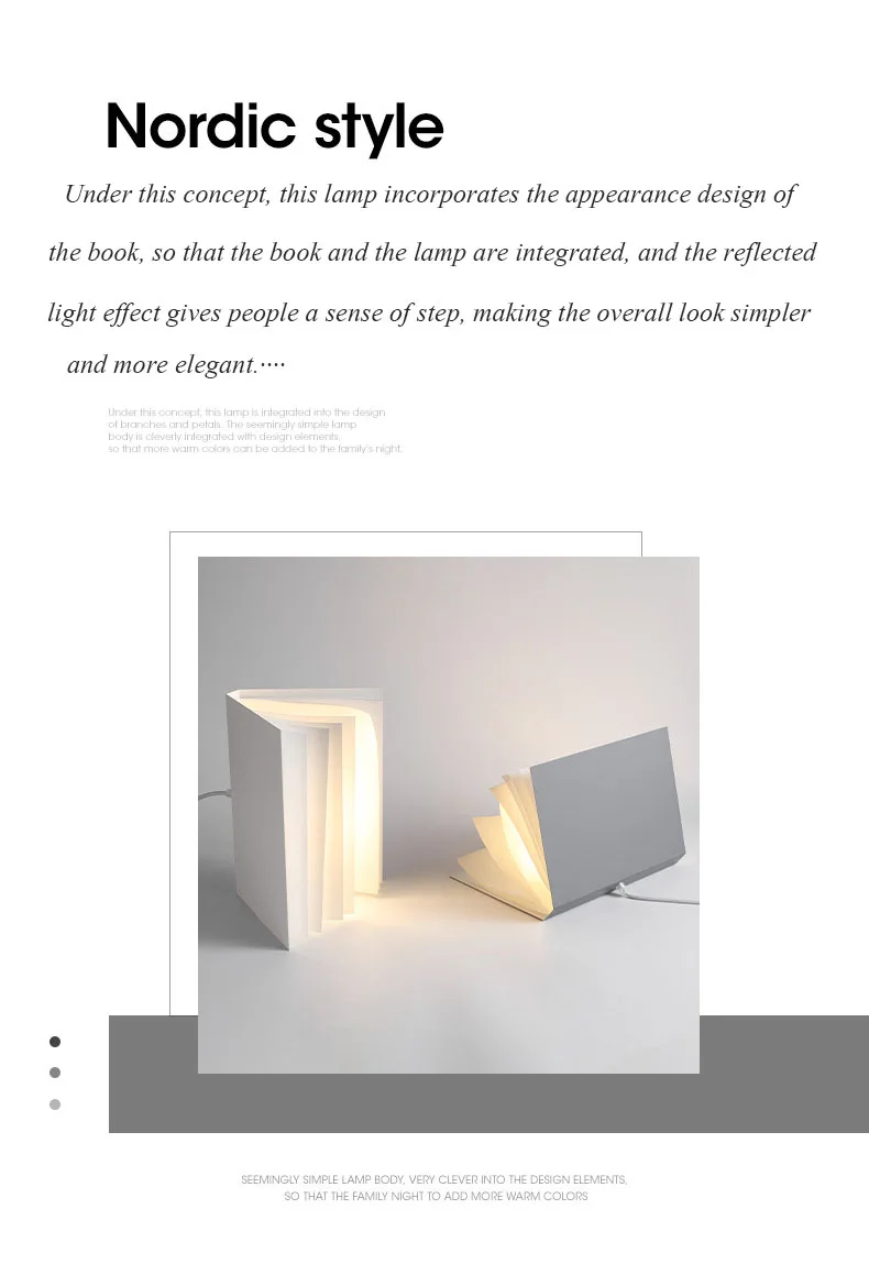 Livro lustre estilo moderno e minimalista conduziu