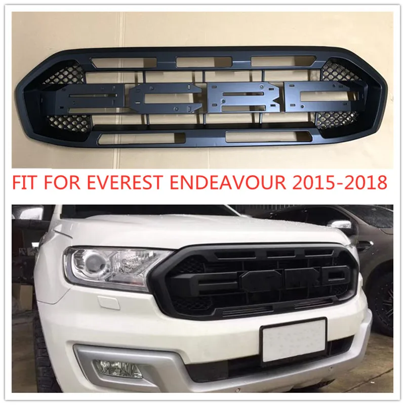 OWN DESIGN MODIFIED FRONT RACING GRILLS GRILLE MESH BUMPER MASK COVER FIT FOR EVEREST ENDEAVOUR-18 CAR EXTERIOR GRILL PARTS