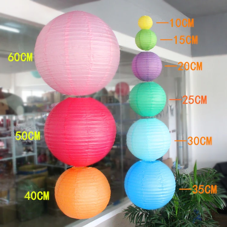 WholesaleMulticolorChinesePaperLanterns1640cmforWeddingEvent