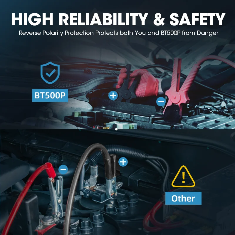 TOPDON BT500P 12V 24V автомобиль Батарея Тесты er с аккумулятор для принтера нагрузки