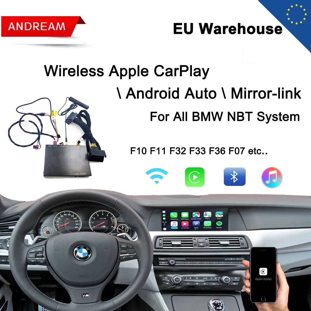 Беспроводной CarPlay модифицированный модуль Android Авто приложения для всех BMW NBT