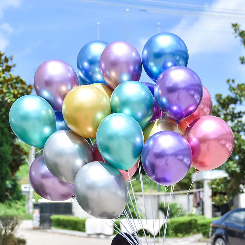 Хромированные воздушные шары металлические шары 30 шт. Золотой латексный шар зеленый день рождения принадлежности Свадебные украшения mariage