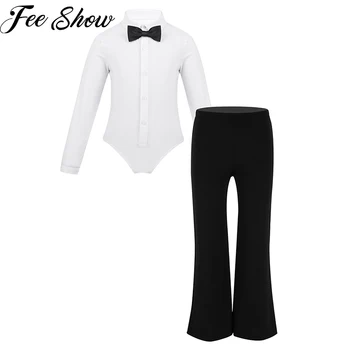 

Kids Latin Dance Costume Outfit For Boys Dancewear Latin Stage Performance Costume Children Jazz Dance Practices Clothes Set