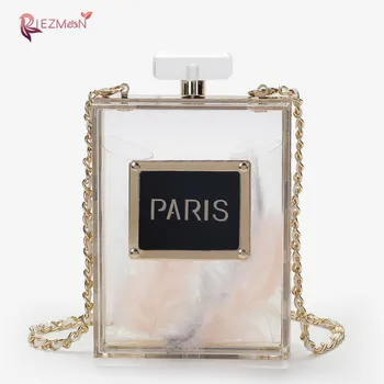 

RIEZMAN HOT Brand Design Acrylic Women Evening Bags Party Wedding Hand Bag Chain Crossbody Purses Wallet Clutch Evening Bags