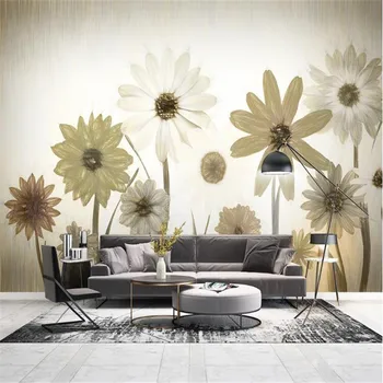 

Large 3D wallpaper mural custom hand-painted flowers flowers dream TV sofa background wallpaper mural
