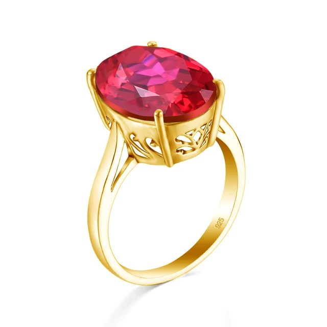 Ruby Stone Ladies Ring Adjustable Size - Dazzle Accessories