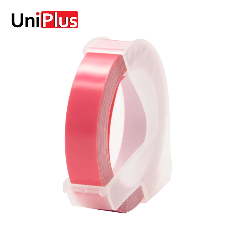 

UniPlus Dymo Embossing 3D Labeling Tapes 9mm Pink for DYMO 1610 12965 1880 1540 Motex E101 Label Maker DIY Label Printer Ribbon