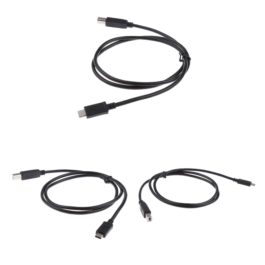 3x USB Type-c к USB2.0 Type-B Мужской зарядный кабель для печати 1 м |