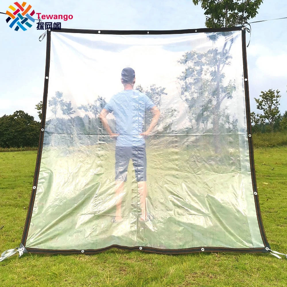 Tewango Custom Made Waterproof Tarp Transparent Film Windows Rain
