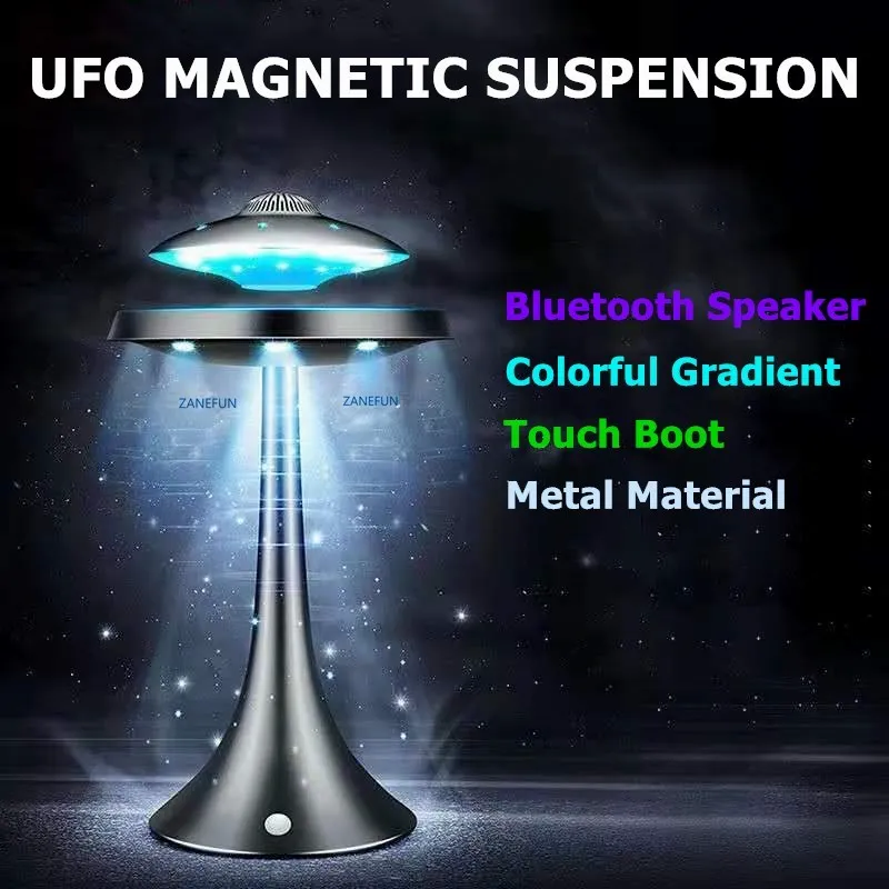 Bluetooth Speaker UFO  Levitating Speaker Stereo Sound Table Lamp Night Lights Super Bass Subwoofer Magnetic Suspension Speaker